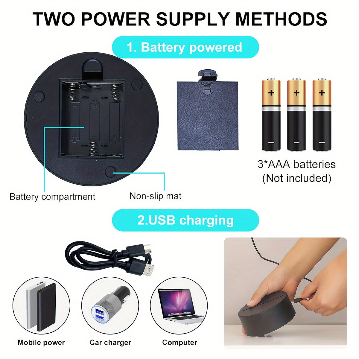 Touch Gradient Night Light – Adjustable, LED Design - Eden of Clothes