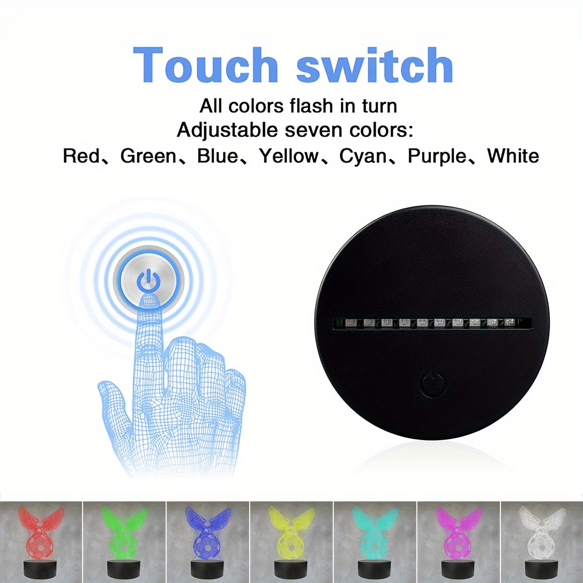 Touch Gradient Night Light – Adjustable, LED Design - Eden of Clothes