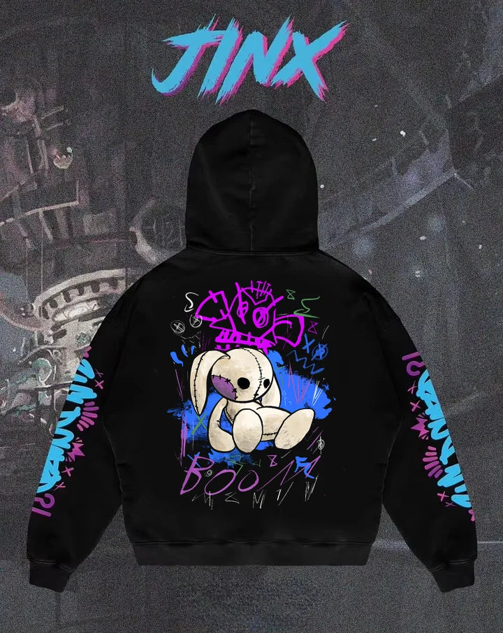 Jinx Hoodie - Dark Aesthetic, Comfortable, Arcane - Eden of Clothes