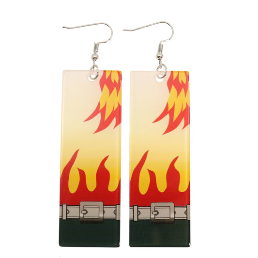 Acrylic Earrings – Tanjiro Inspired, Anime Character Jewelry - Eden of Clothes