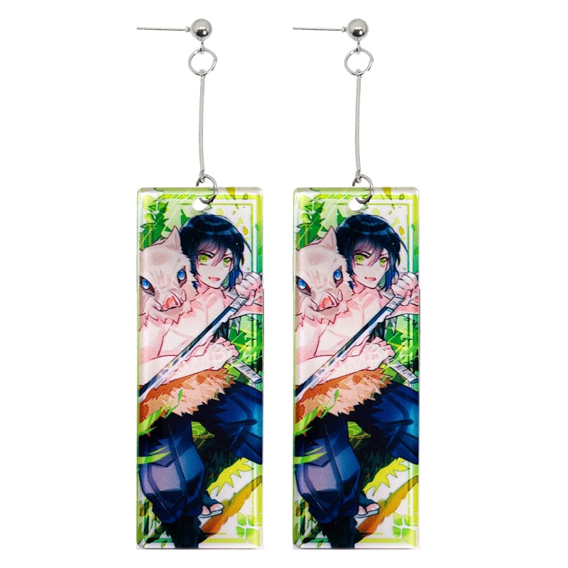 Acrylic Earrings – Tanjiro Inspired, Anime Character Jewelry - Eden of Clothes