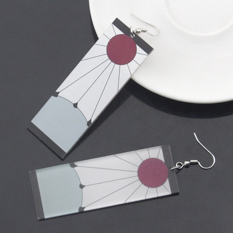 Acrylic Earrings – Tanjiro Inspired, Anime Character Jewelry - Eden of Clothes