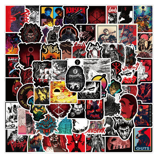 Berserk Sticker Set – Iconic Manga Designs, Multi-Piece Collection - Eden of Clothes