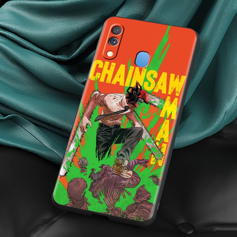 Chainsaw Man Silicone Case – Durable Anime Design for Samsung Galaxy - Eden of Clothes