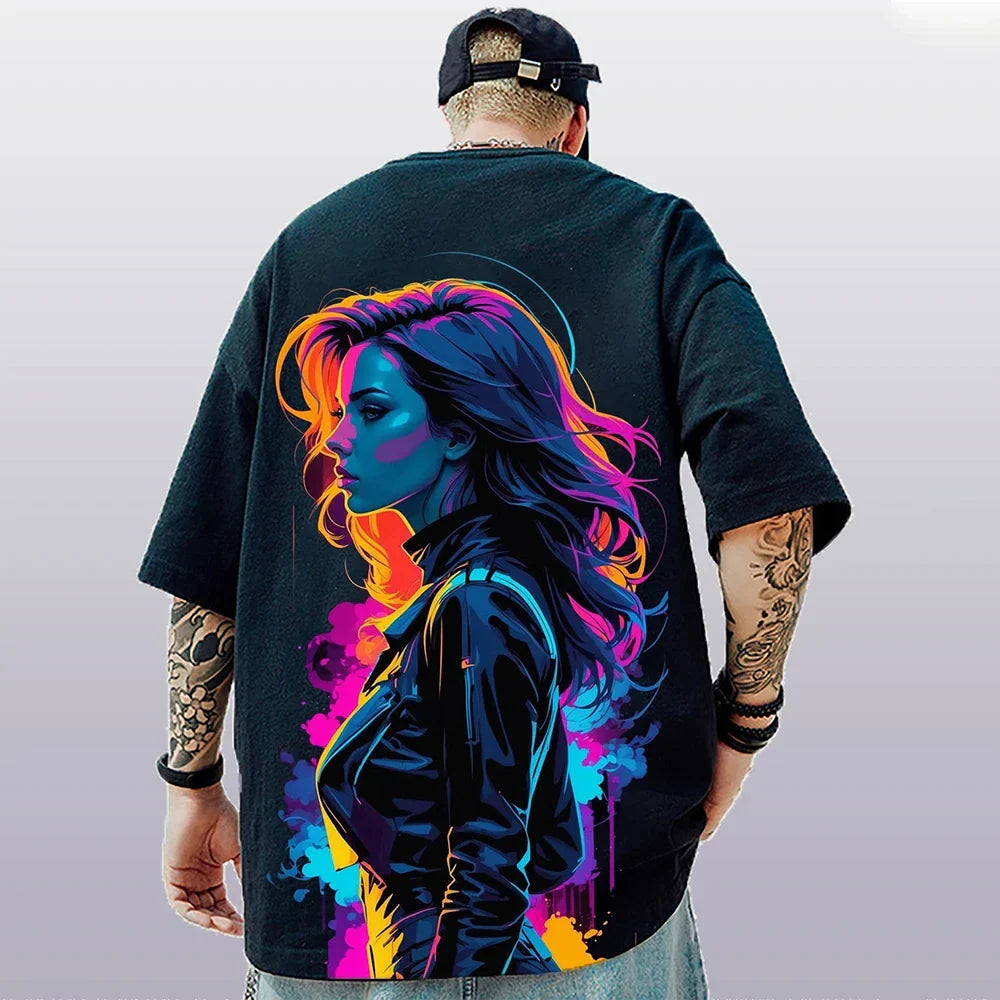 3D Print T-shirt – Vibrant Design, Anime Fashion Eden of Clothes