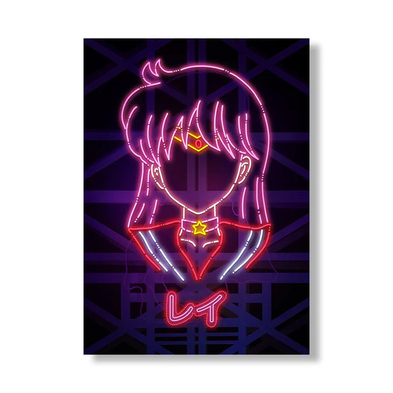Neon Poster – Colectable, Anime Girl Design - Eden of Clothes