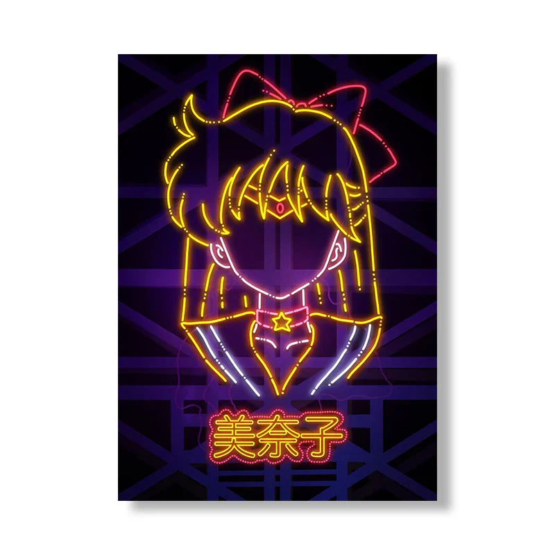 Neon Poster – Colectable, Anime Girl Design - Eden of Clothes