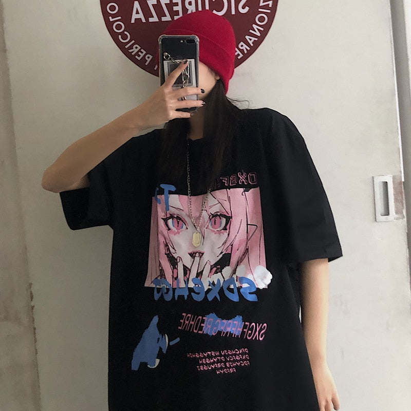 Steampunk Anime Short Sleeve – Loose Fit, Vintage Design - Eden of Clothes