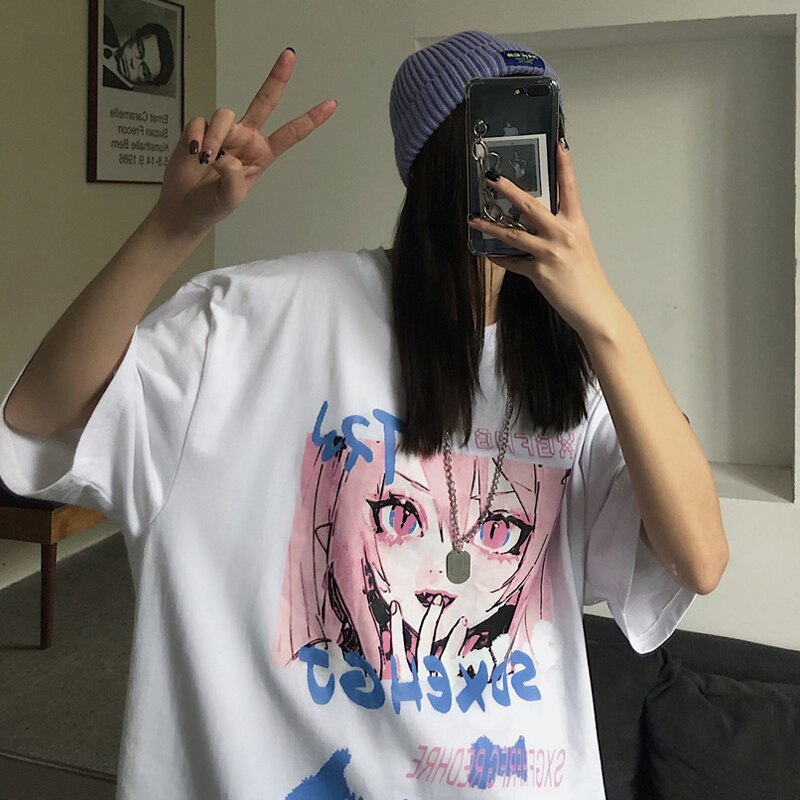 Steampunk Anime Short Sleeve – Loose Fit, Vintage Design - Eden of Clothes