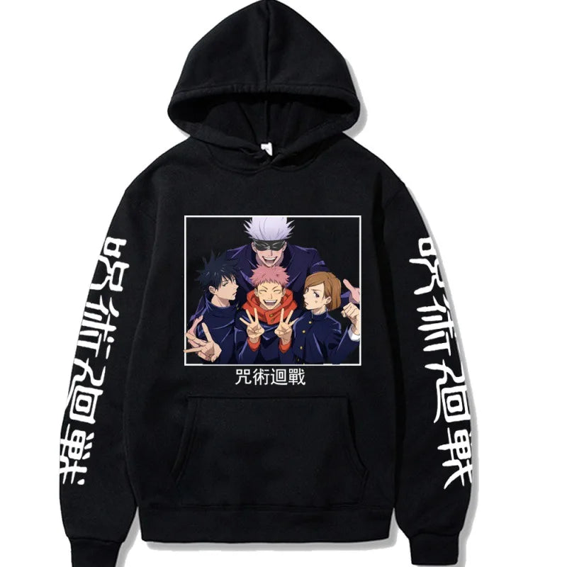 Character Print Sweatshirt – Graphic Design, Manga Style - Eden of Clothes