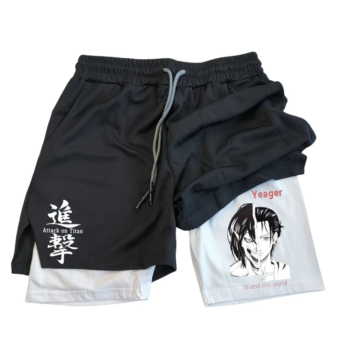 Gym Shorts – Training Wear, Attack on Titan - Eden of Clothes