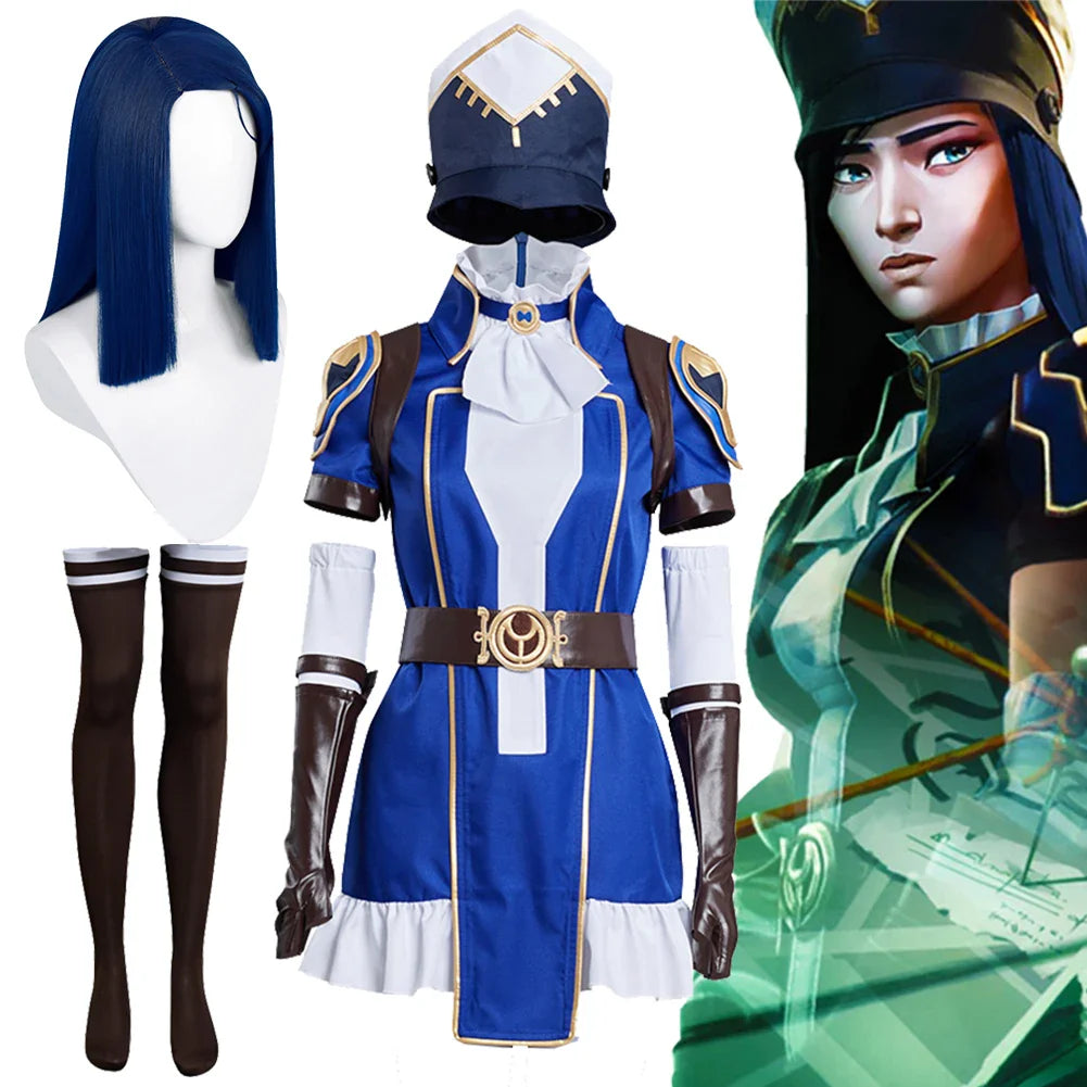 Caitlyn Cosplay Costume – Full Set, Arcane - Eden of Clothes