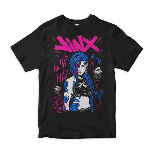 Jinx Art T-Shirt – Character Design, Arcane Eden of Clothes