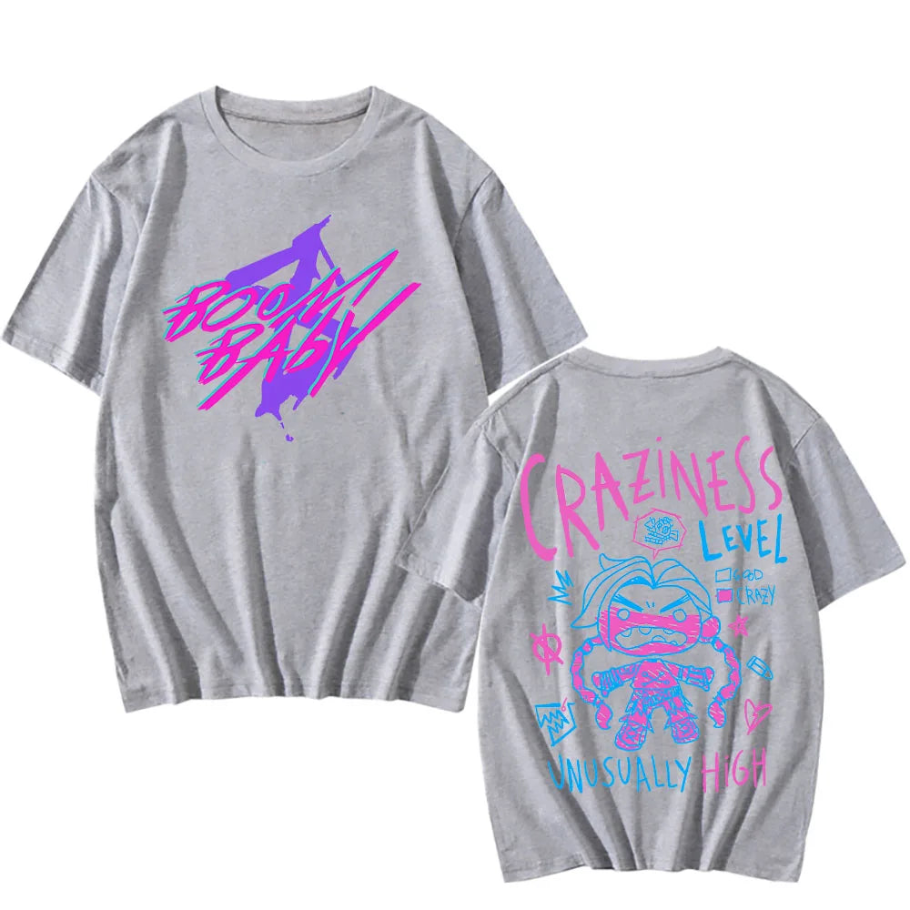 Jinx Cartoon Print T-Shirt – Urban Style, Arcane - Eden of Clothes