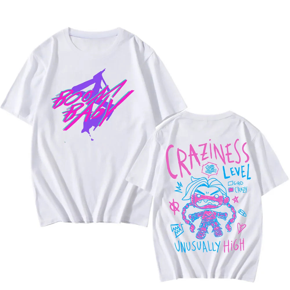 Jinx Cartoon Print T-Shirt – Urban Style, Arcane - Eden of Clothes