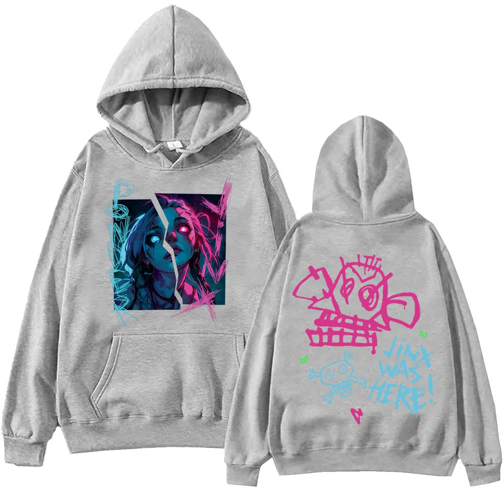 Jinx Hoodie – Hip Hop Style, Unisex, Arcane - Eden of Clothes