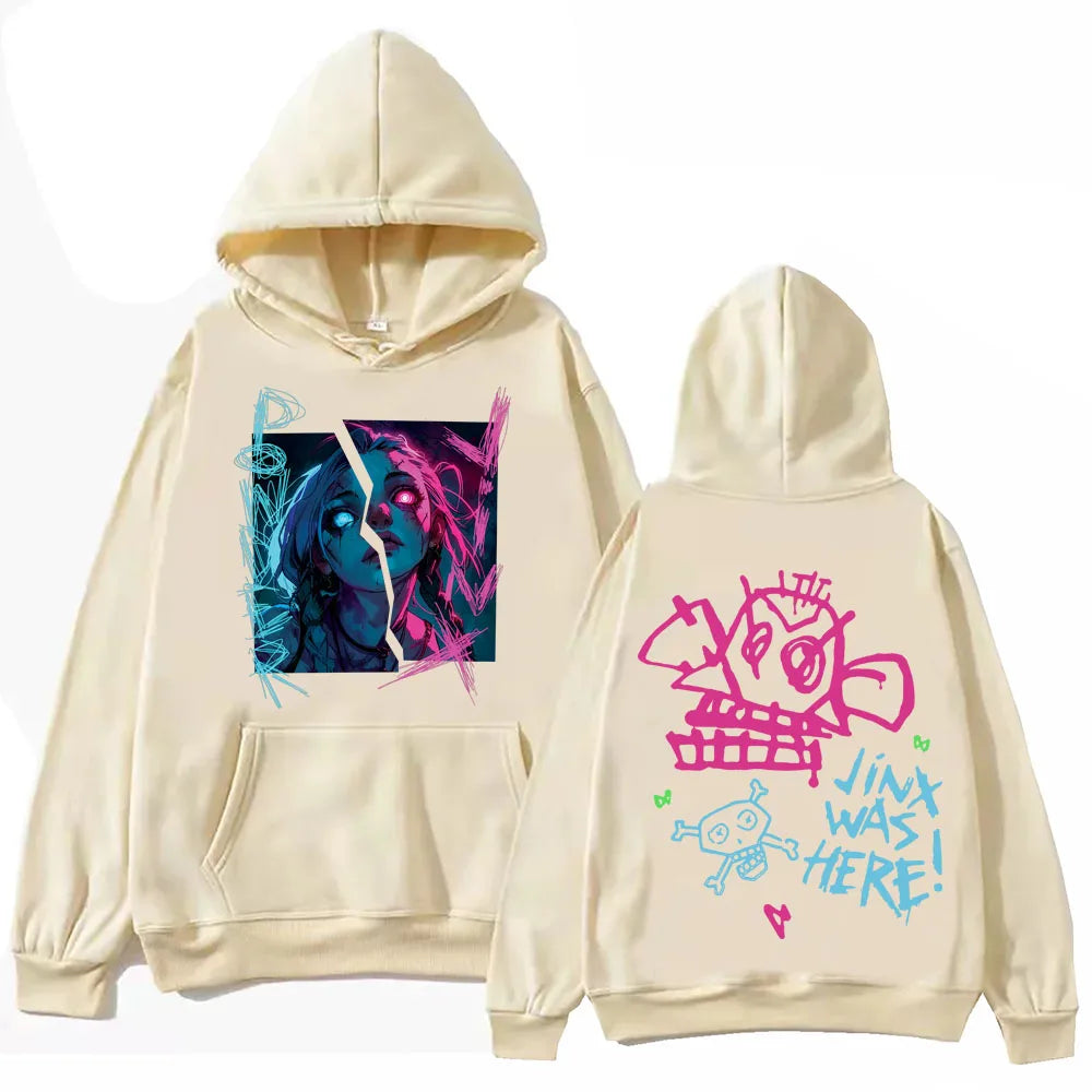 Jinx Hoodie – Hip Hop Style, Unisex, Arcane - Eden of Clothes
