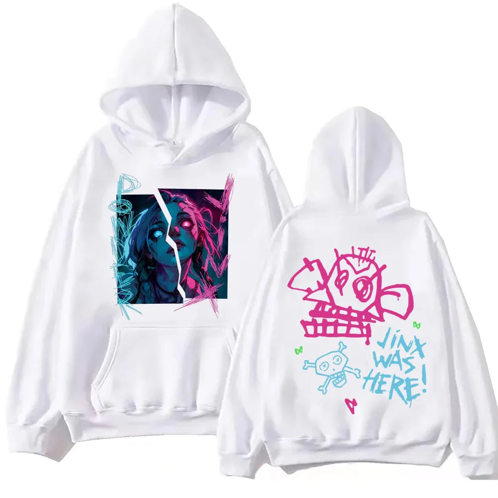Jinx Hoodie – Hip Hop Style, Unisex, Arcane - Eden of Clothes