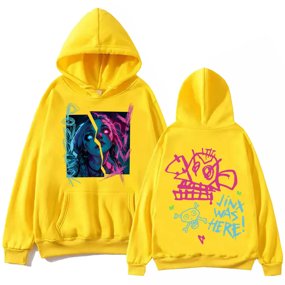 Jinx Hoodie – Hip Hop Style, Unisex, Arcane - Eden of Clothes
