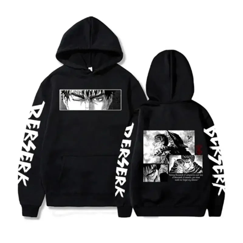 Guts Hooded Hoodie – Berserk, Anime Character Design - Eden of Clothes
