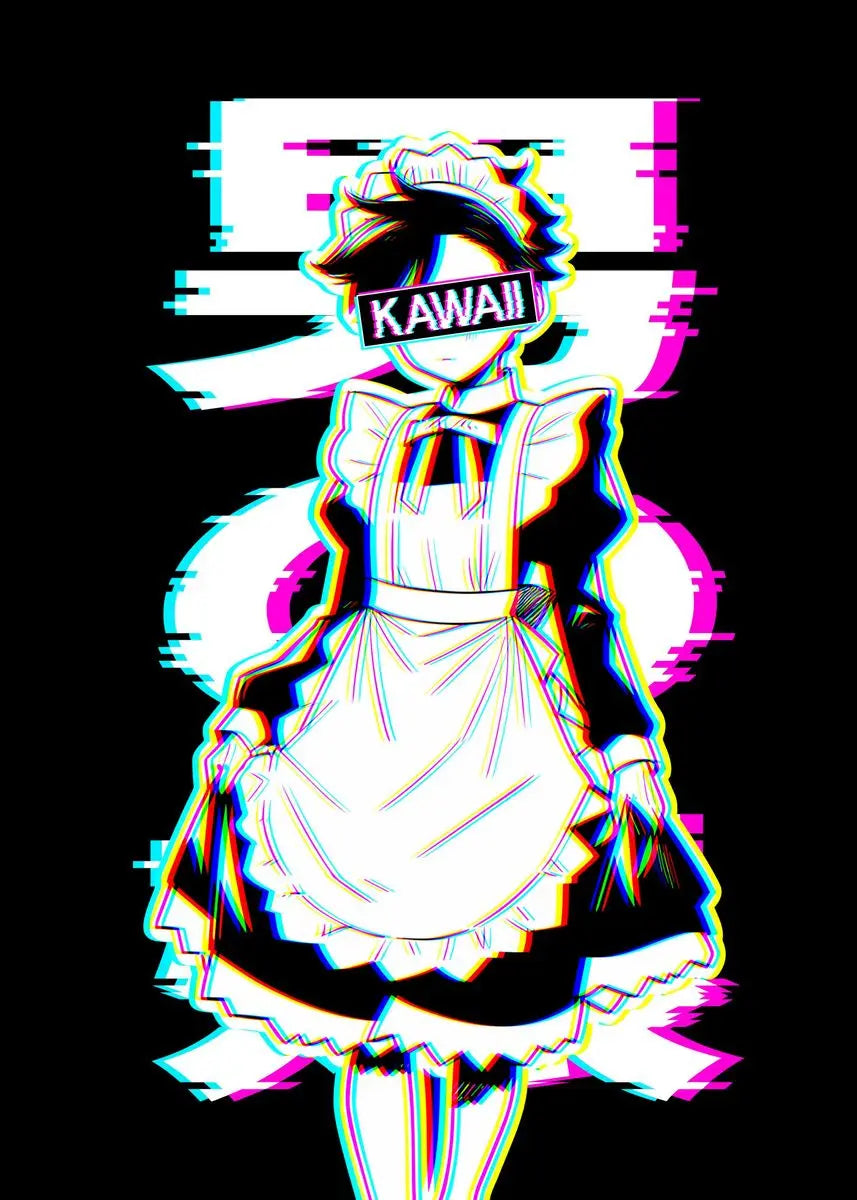 Anime Girl – Black and White, Sexy Figure Poster - Eden of Clothes