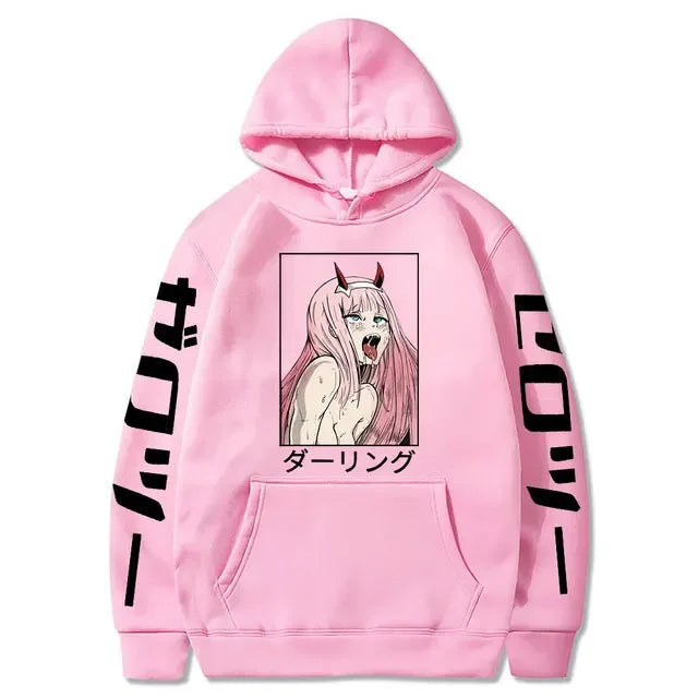 Ahegao Hoodie – Casual, Darling in the Franxx - Eden of Clothes