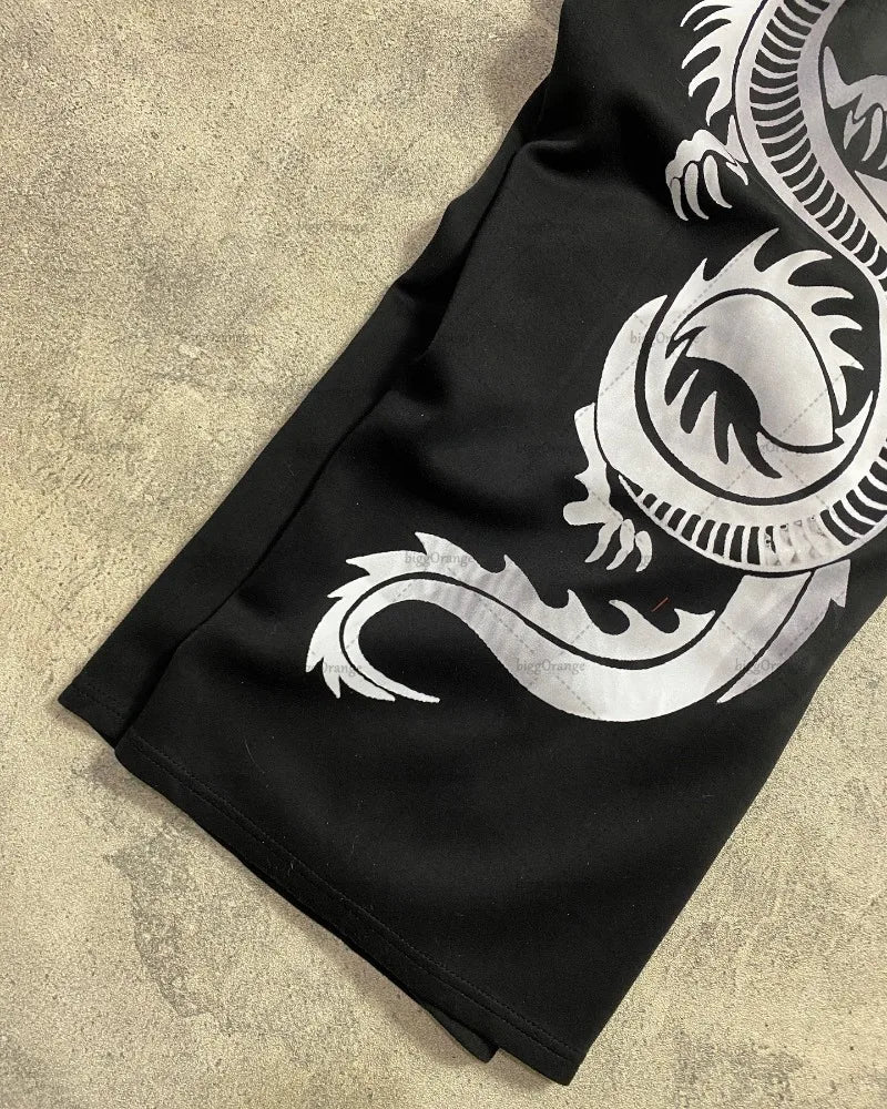Pants – Dragon Print, Streetwear Style - Eden of Clothes