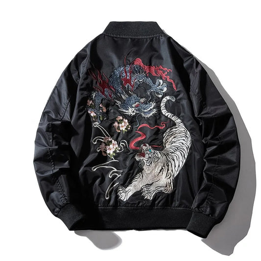 Bomber Jacket – Dragon Tiger Print, Anime - Eden of Clothes