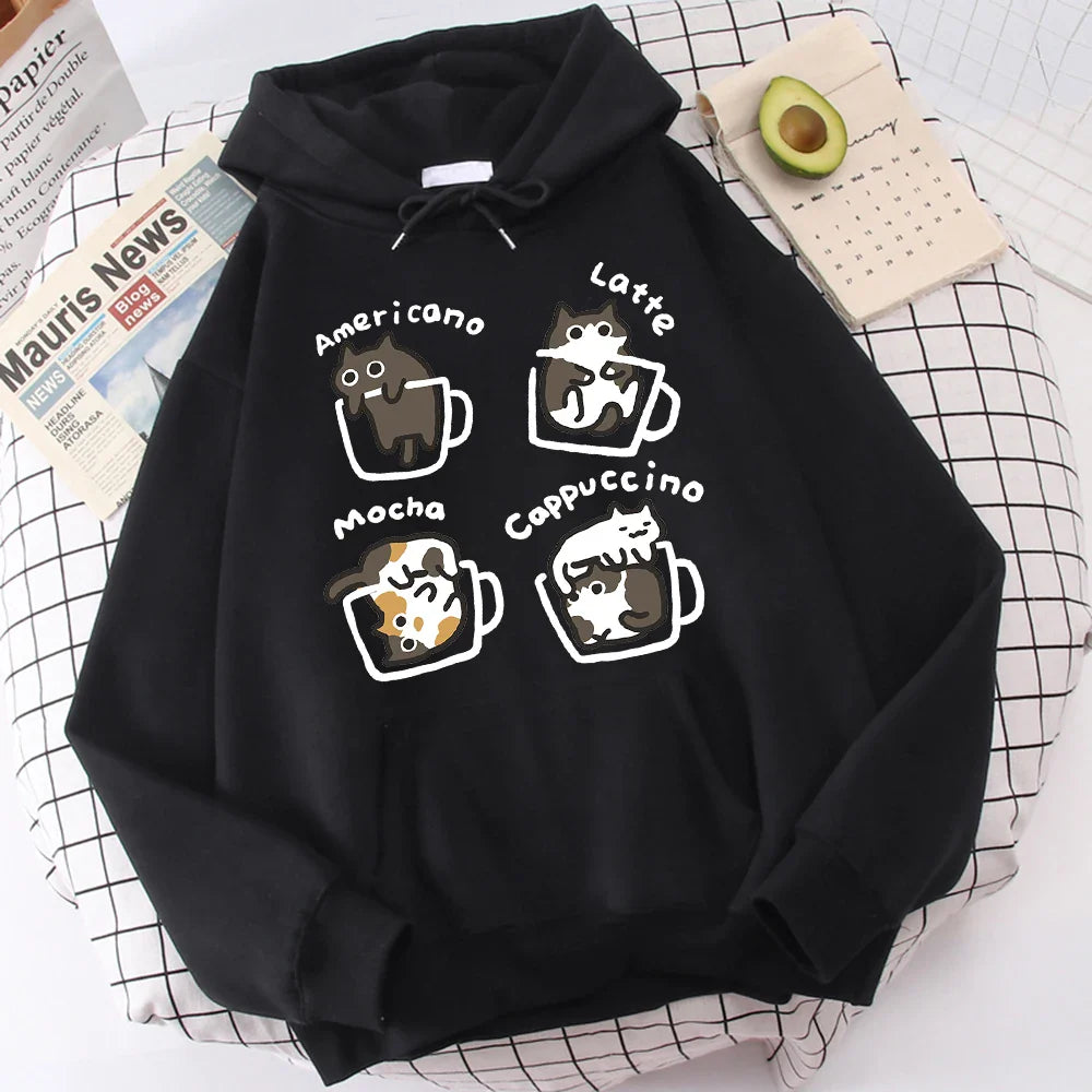 Five Little Cats Playing In The Cup Hoodie – Cute, Cartoon - Eden of Clothes