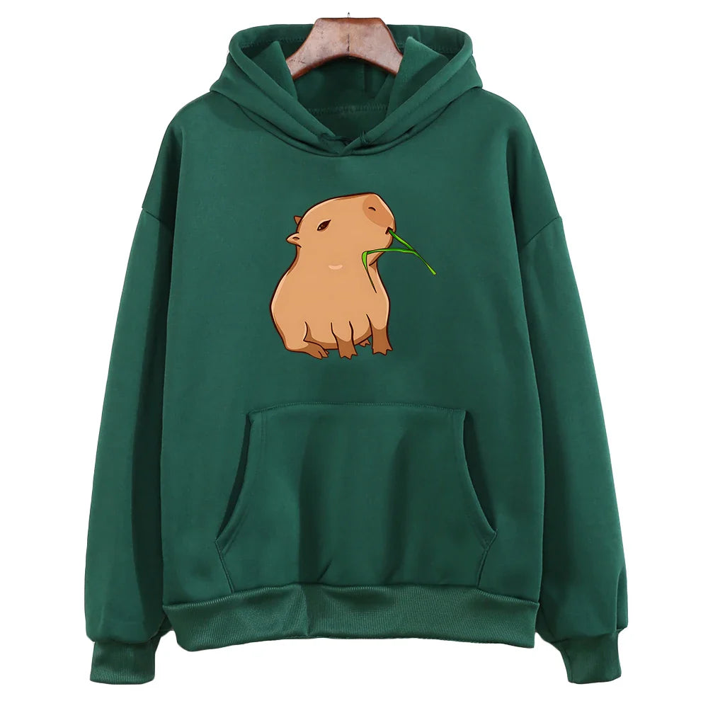 unny Capybara Hoodie – Print Design, Women’s Fashion - Eden of Clothes