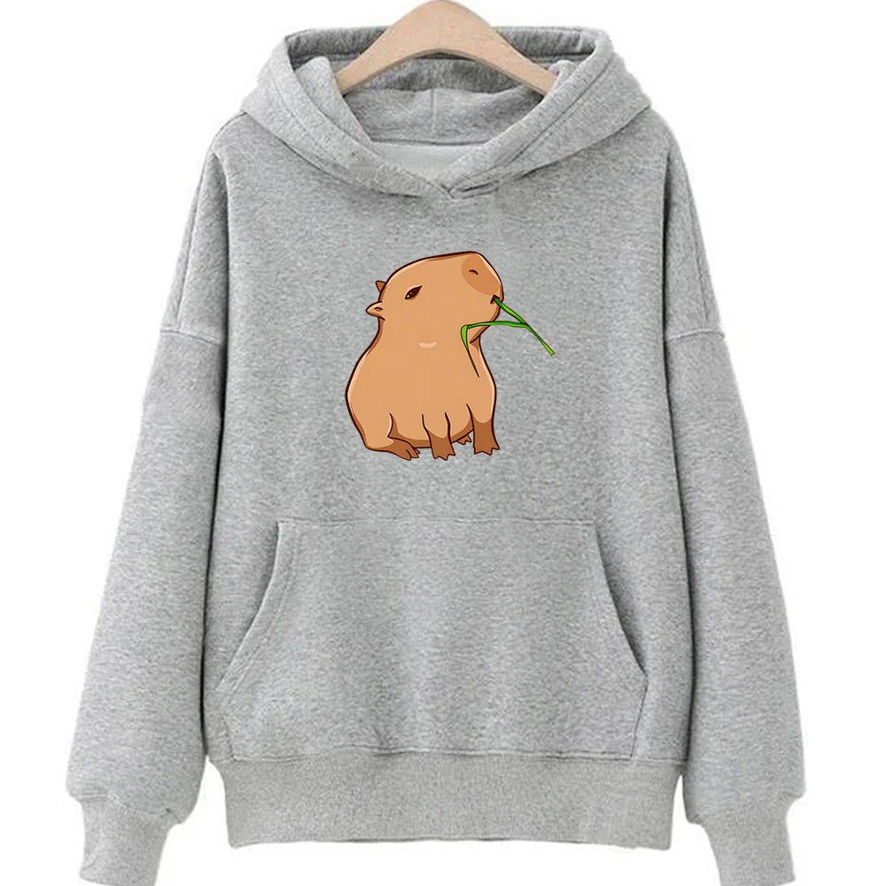 unny Capybara Hoodie – Print Design, Women’s Fashion - Eden of Clothes