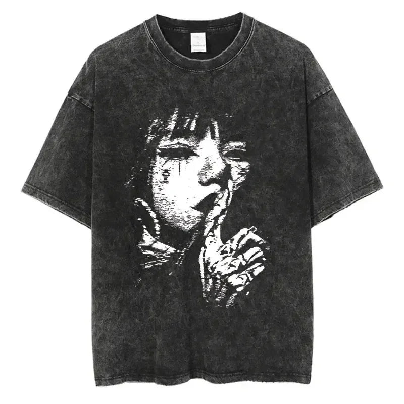 Streetwear T-Shirt - Graphic Print, Harajuku - Eden of Clothes