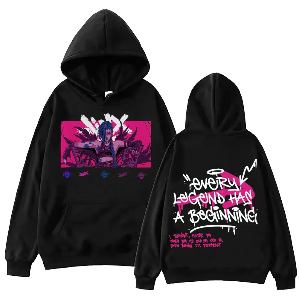 Jinx Hoodie – Harajuku Style, Arcane - Eden of Clothes