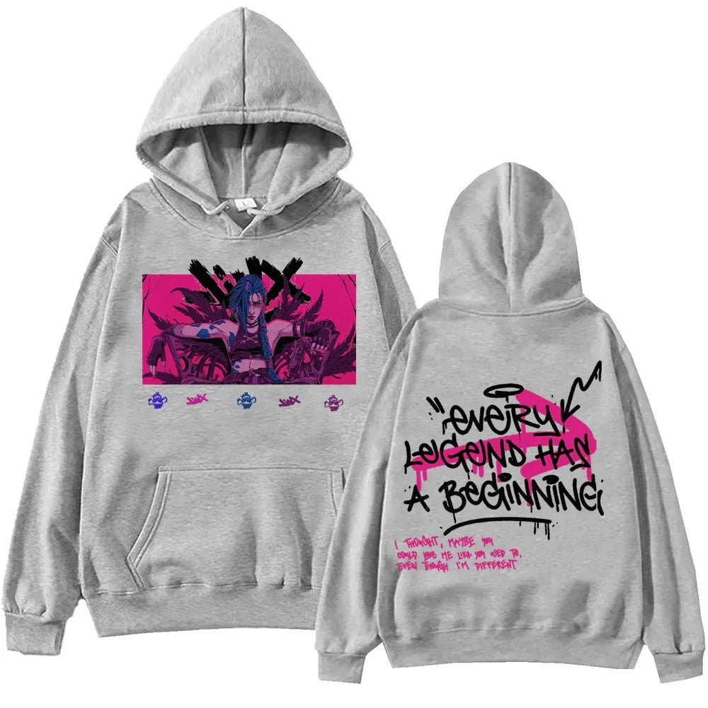 Jinx Hoodie – Harajuku Style, Arcane - Eden of Clothes