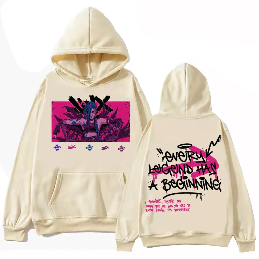 Jinx Hoodie – Harajuku Style, Arcane - Eden of Clothes