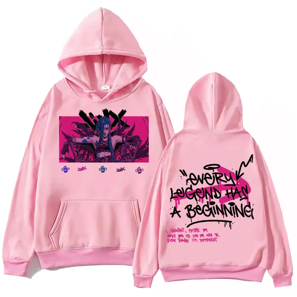Jinx Hoodie – Harajuku Style, Arcane - Eden of Clothes