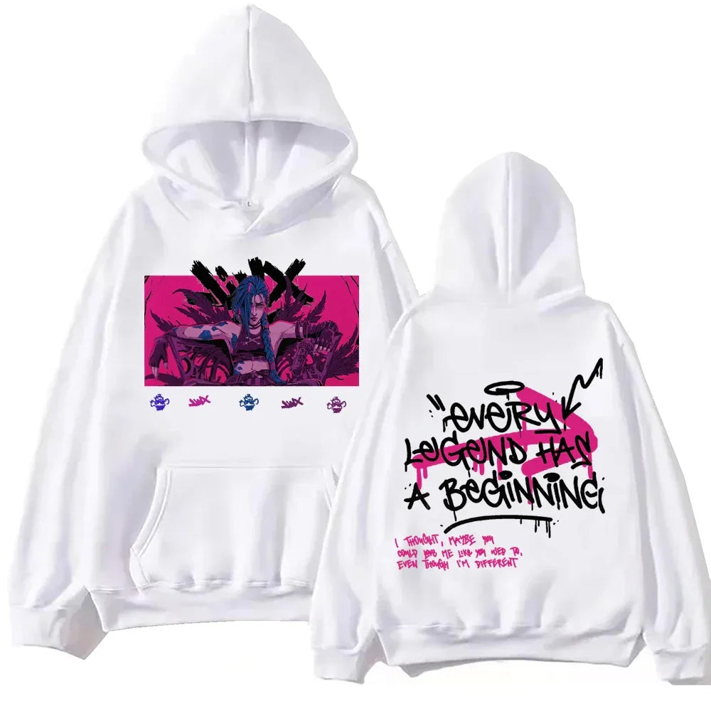 Jinx Hoodie – Harajuku Style, Arcane - Eden of Clothes