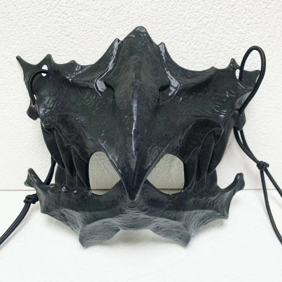 Japanese Dragon Half Face Mask – Traditional Art Design, Anime-Inspired Accessory - Eden of Clothes