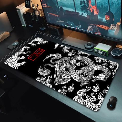 Japanese Dragon Large Gaming Mousepad – Extended Desk Mat, Smooth Surface Eden of Clothes