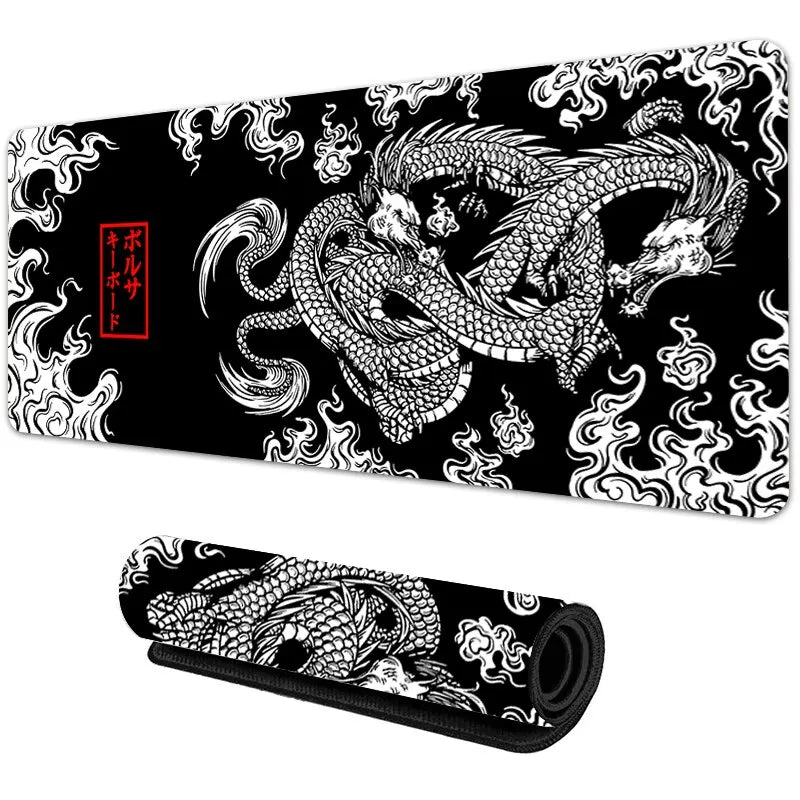 Japanese Dragon Large Gaming Mousepad – Extended Desk Mat, Smooth Surface Eden of Clothes