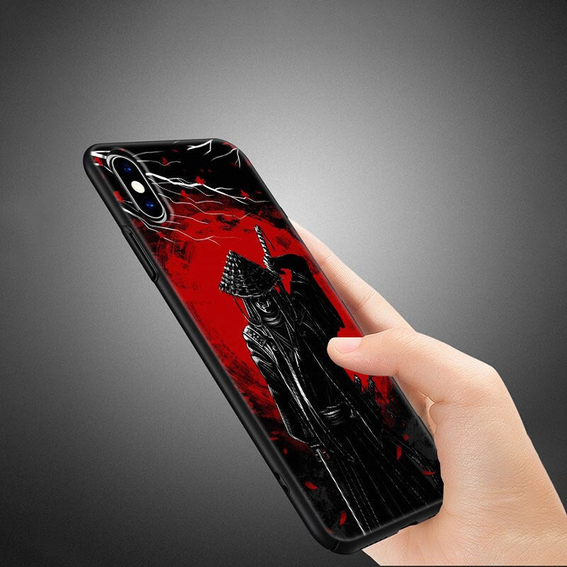 Japanese Samurai Art Phone Case – Black Design for Samsung Galaxy Samsung