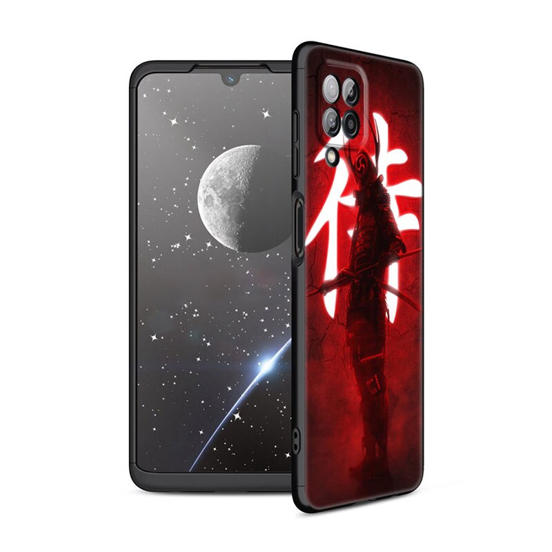 Japanese Samurai Art Phone Case – Black Design for Samsung Galaxy Samsung