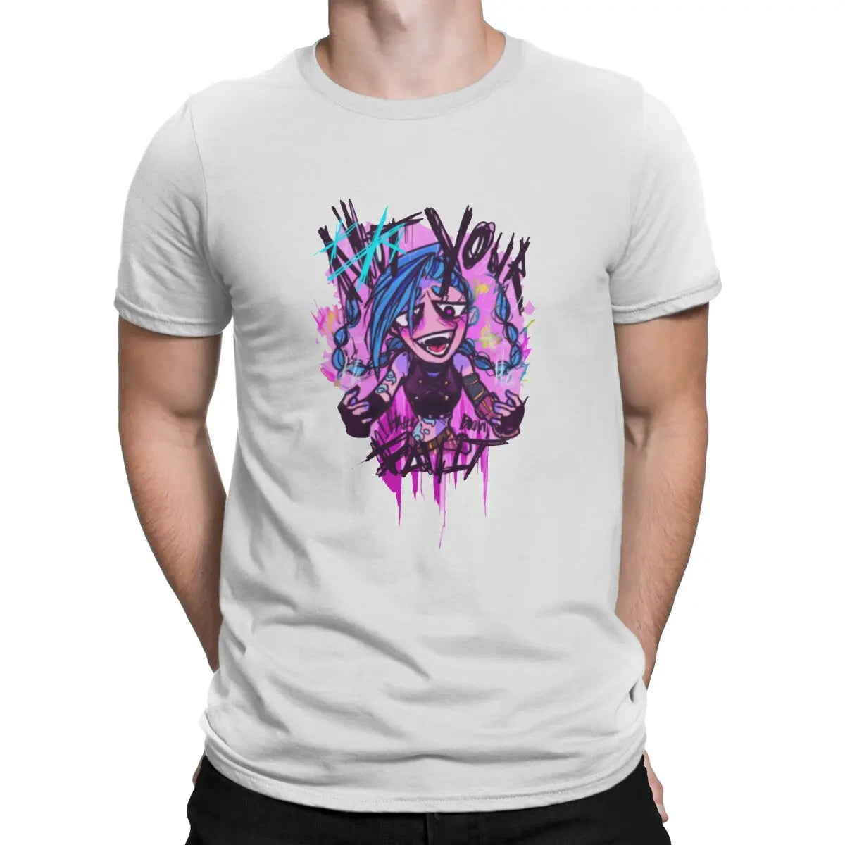 Jinx T-Shirt – Drawn Design, Arcane Style - Eden of Clothes