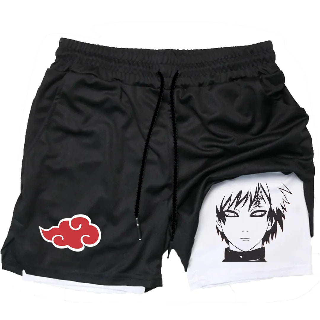 2-in-1 Gym Shorts – Shinobi Style, Naruto - Eden of Clothes