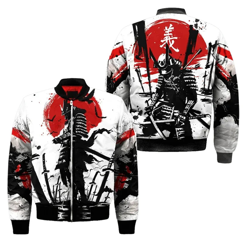 Samurai Spring Bomber Jacket – Fierce Aesthetic, Anime Inspired - Eden of Clothes