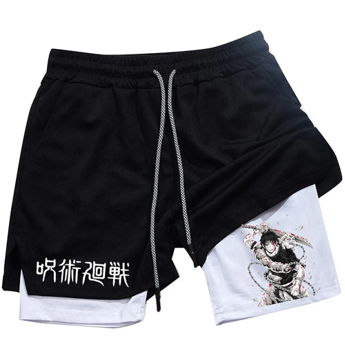 Toji Printed Men’s Gym Shorts – Comfortable Training Wear, Jujutsu Kaisen - Eden of Clothes