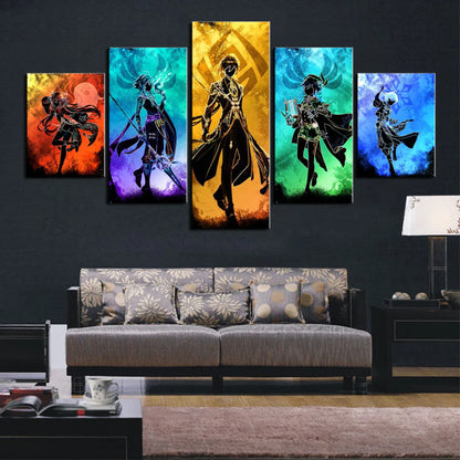 5 Pieces Genshin Impact Painting - Accessory