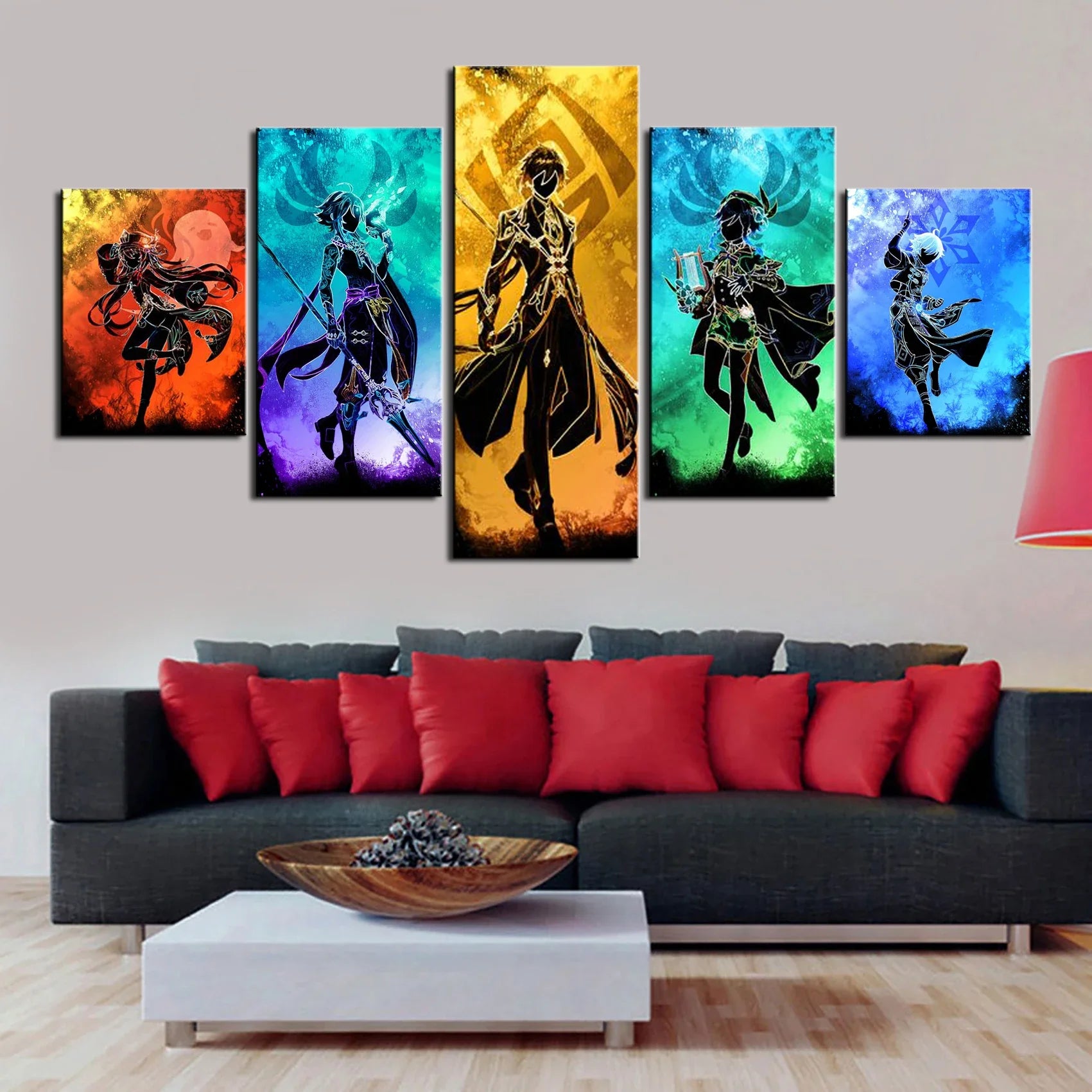 5 Pieces Genshin Impact Painting - Accessory