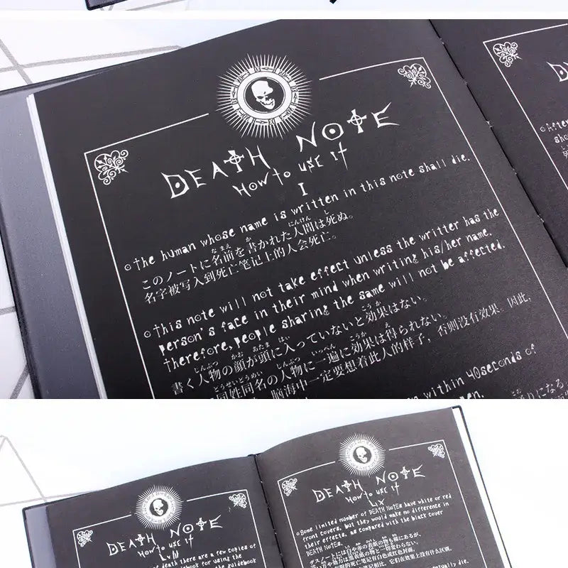 Death Note Notebook Set Leather Journal and Necklace