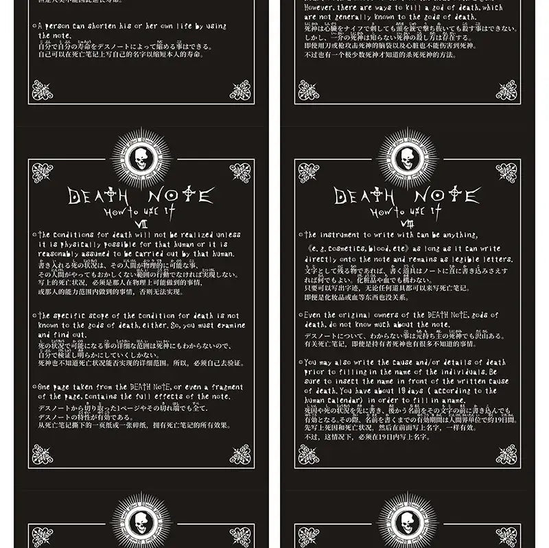 Death Note Notebook Set Leather Journal and Necklace